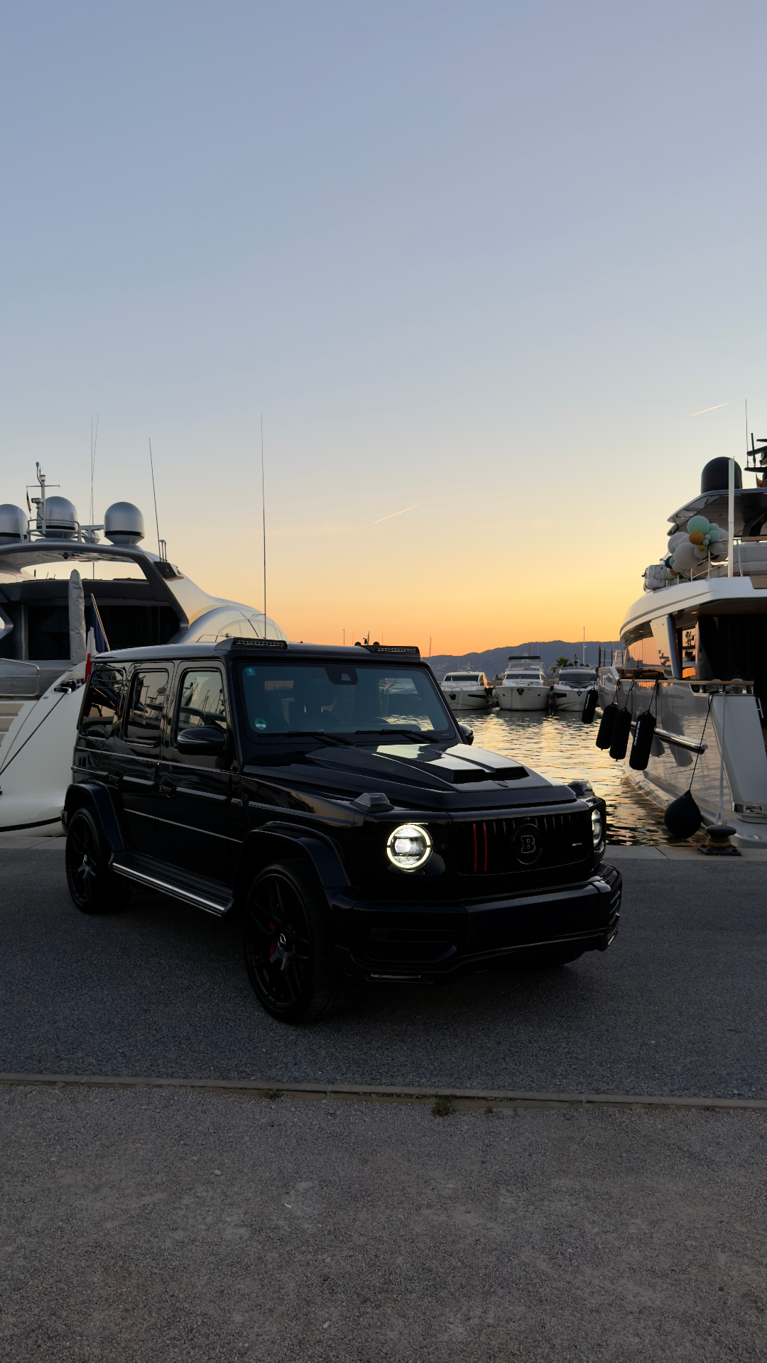 Mercedes-AMG G63 Brabus at Place du Casino, Monte-Carlo at night